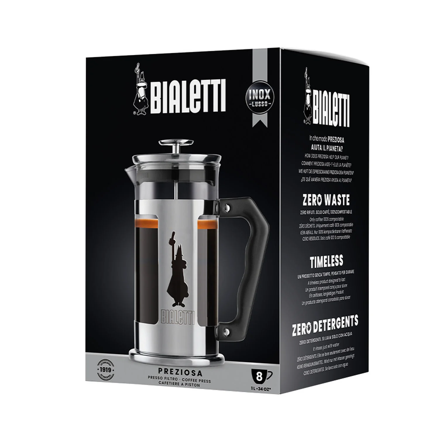 bialetti french press “preziosa” 1,000 ml bialetti french press “preziosa” 1,000 ml